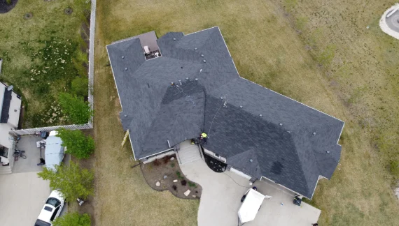 A residential roof after a chemical rejuvenation treatment